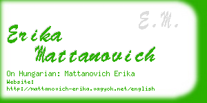 erika mattanovich business card